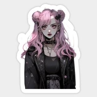Cute Pastel Goth Girl Sticker